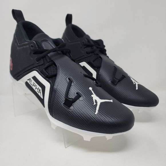 Nike Jordan Football Cleats Mens 13 Black Alpha Menace Pro Oklahoma OU Logo - Picture 1 of 8